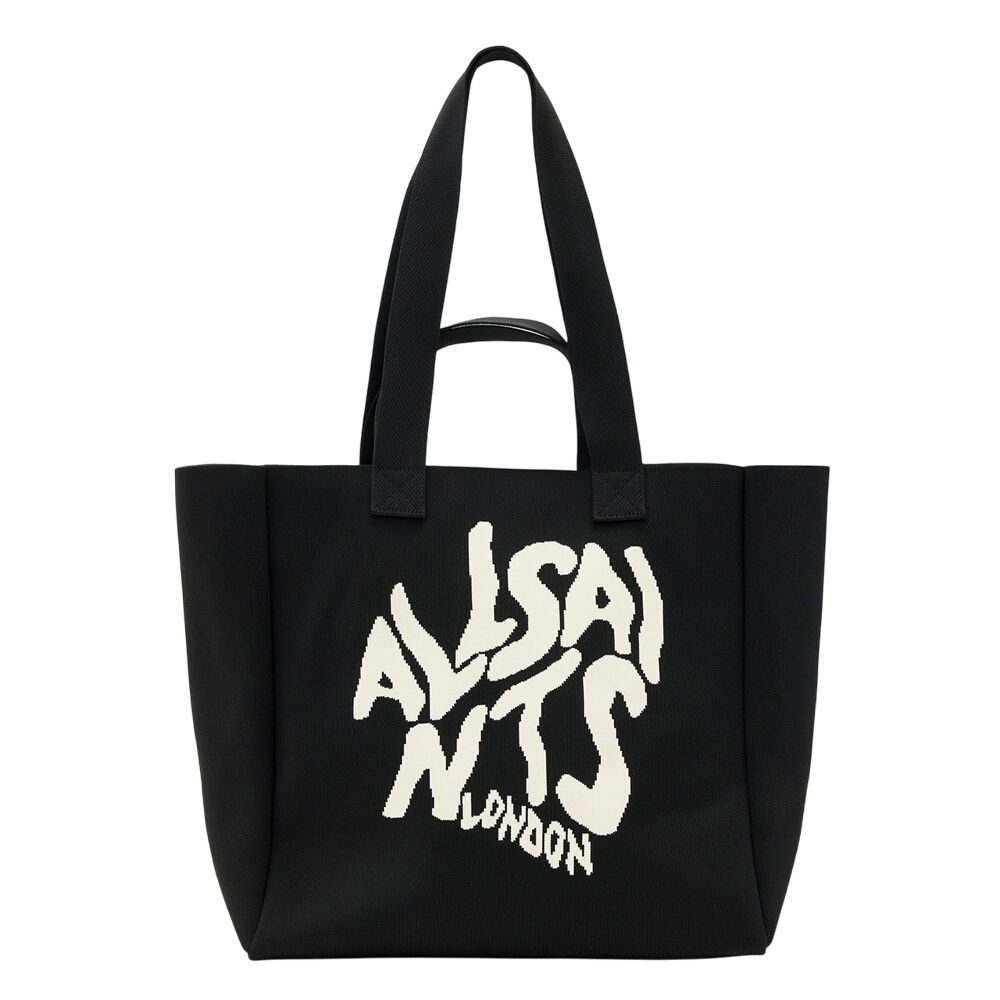 AllSaints Izzy Orlando Logo Knitted Tote Bag